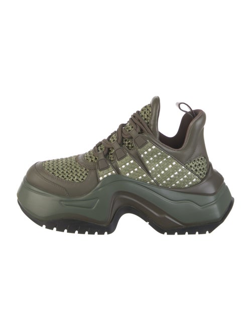 Louis Vuitton Leather Printed Chunky Sneakers