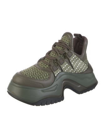 Louis Vuitton Leather Printed Chunky Sneakers