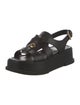 Louis Vuitton Leather Cutout Accent Slingback Sandals