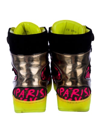 Louis Vuitton Suede Graphic Print Sneakers