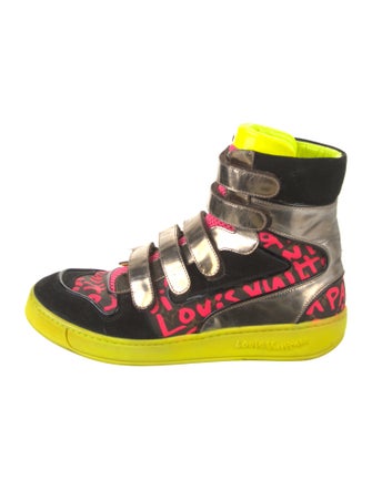 Louis Vuitton Suede Printed Chunky Sneakers