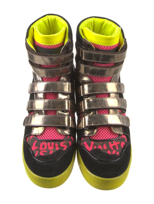 Louis Vuitton Suede Printed Chunky Sneakers