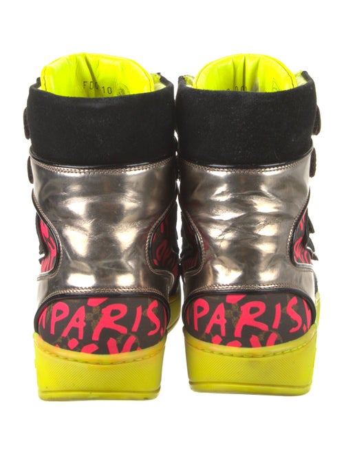 Louis Vuitton Suede Printed Chunky Sneakers