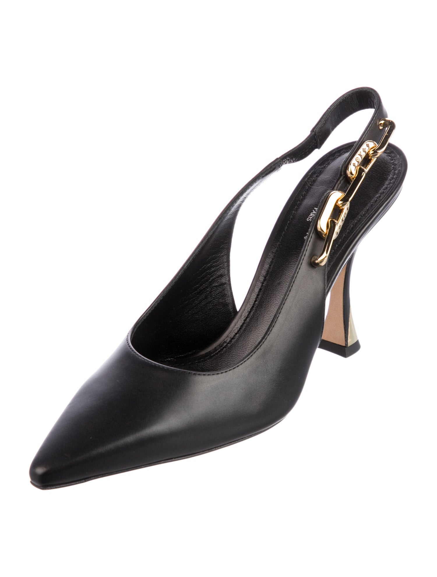 Louis Vuitton LV Monogram Leather Slingback Pumps