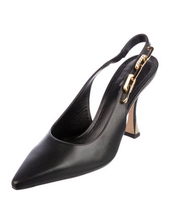 Louis Vuitton LV Monogram Leather Slingback Pumps