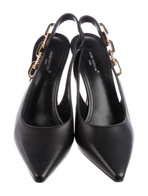 Louis Vuitton LV Monogram Leather Slingback Pumps