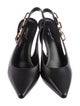 Louis Vuitton LV Monogram Leather Slingback Pumps