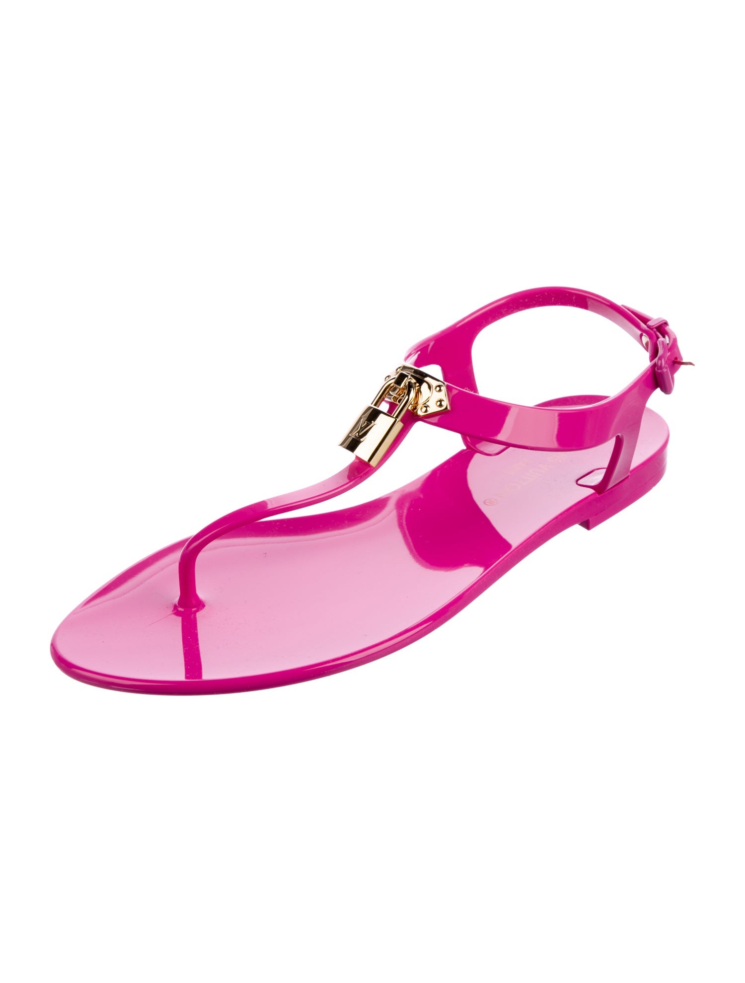 Louis Vuitton Rubber T-Strap Sandals