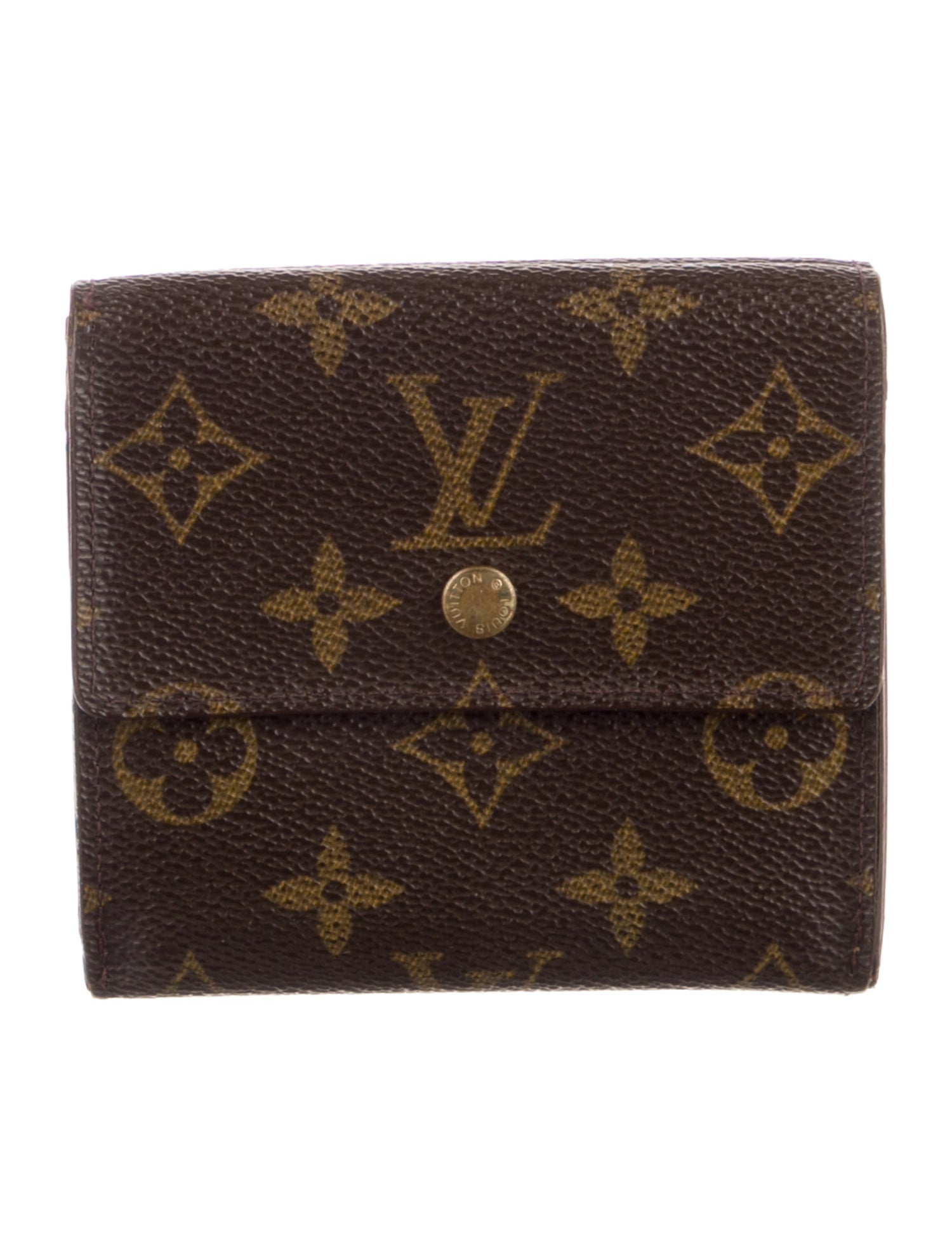 Louis Vuitton LV Monogram Coated Canvas Elise Wallet