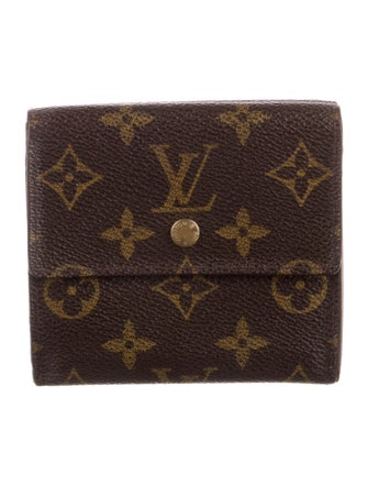 Louis Vuitton LV Monogram Coated Canvas Elise Wallet