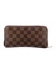Louis Vuitton Damier Ebene Pattern Coated Canvas Zippy Wallet