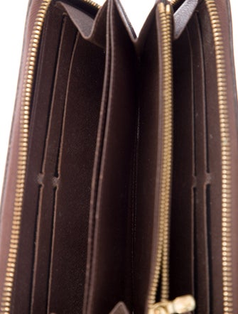 Louis Vuitton Damier Ebene Pattern Coated Canvas Zippy Wallet