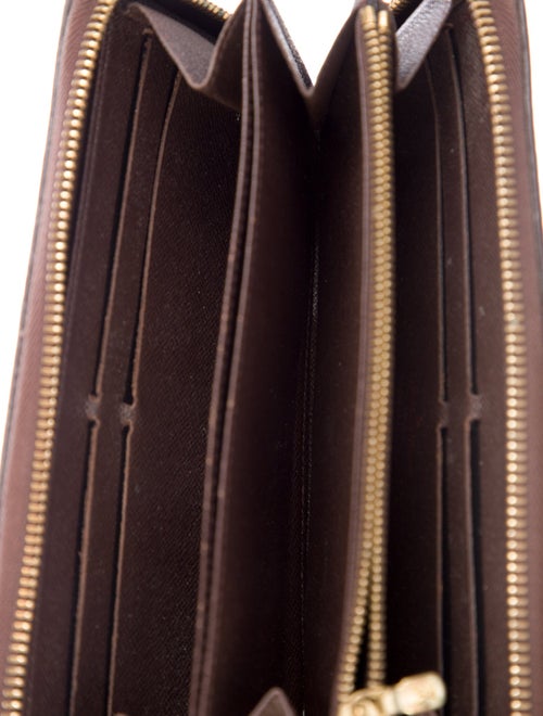 Louis Vuitton Damier Ebene Pattern Coated Canvas Zippy Wallet