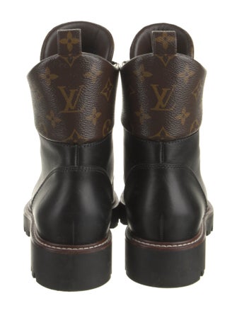 Louis Vuitton LV Monogram Leather Combat Boots