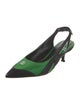 Louis Vuitton Leather Colorblock Pattern Slingback Pumps