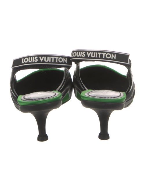 Louis Vuitton Leather Colorblock Pattern Slingback Pumps