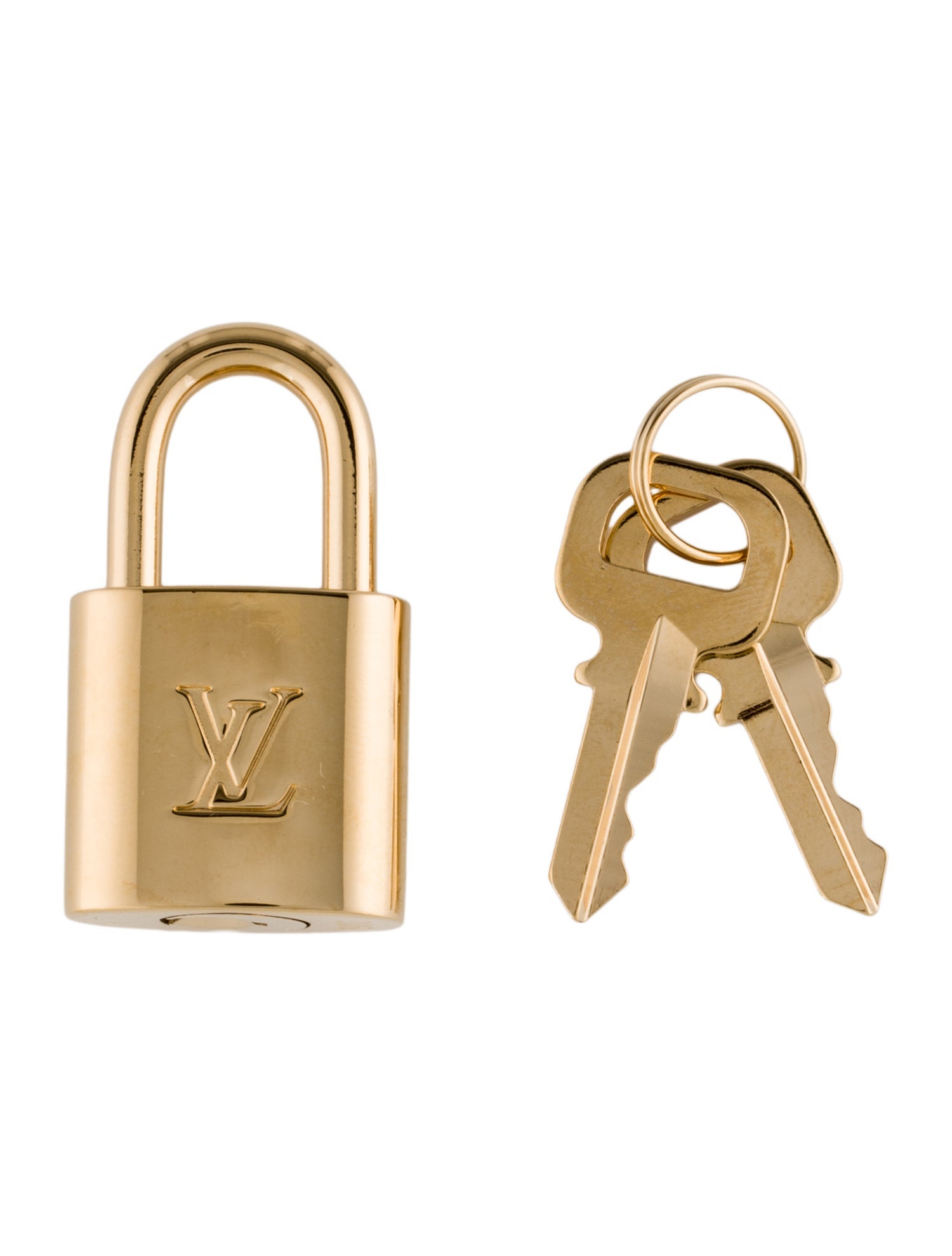Louis Vuitton Brass Lock & Key Set