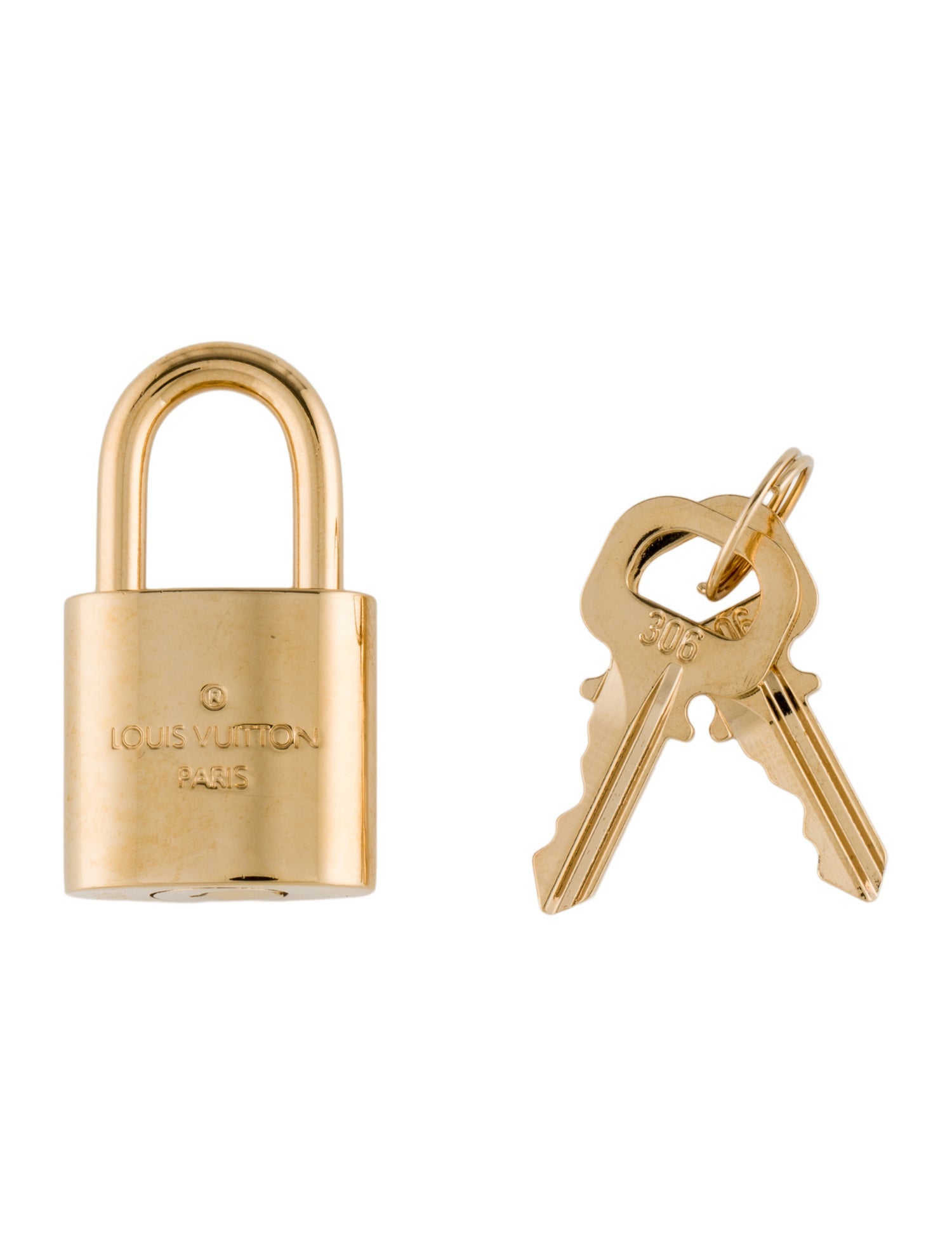 Louis Vuitton Brass Lock & Key Set