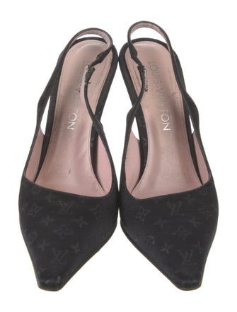Louis Vuitton LV Monogram Satin Slingback Pumps