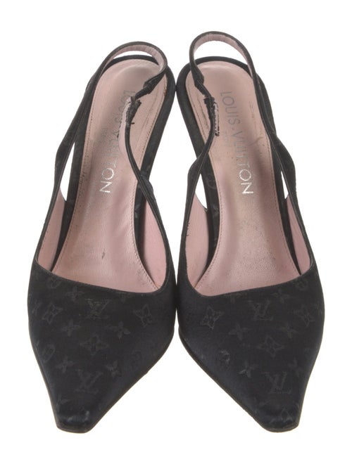 Louis Vuitton LV Monogram Satin Slingback Pumps