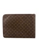 Louis Vuitton Leather Pattern Print Laptop Case