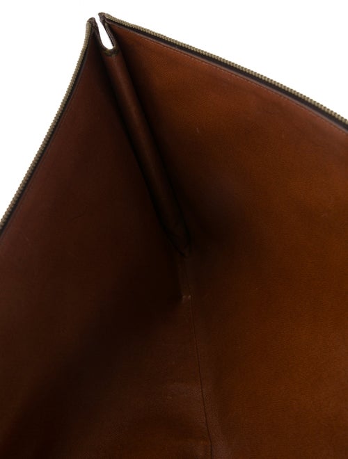 Louis Vuitton Leather Pattern Print Laptop Case