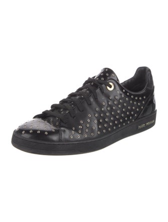 Louis Vuitton Patent Leather Studded Accents Sneakers
