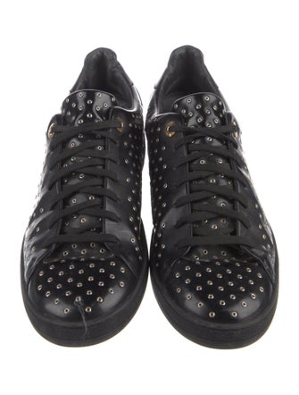 Louis Vuitton Patent Leather Studded Accents Sneakers