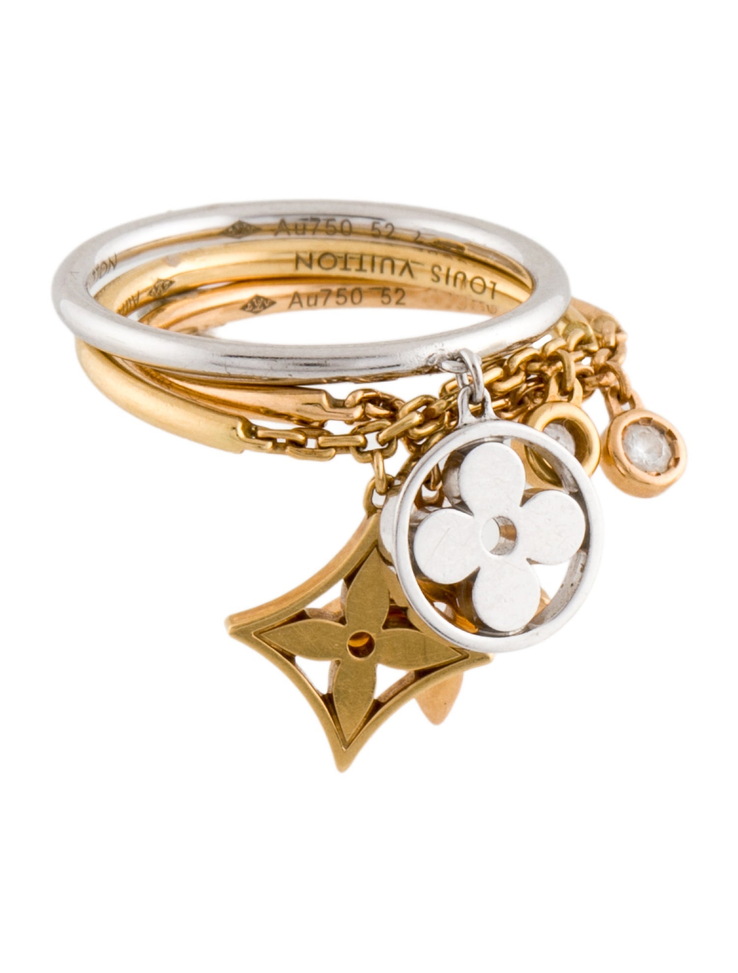 Louis Vuitton 18K Diamond Idylle Blossom Pampilles Ring Set