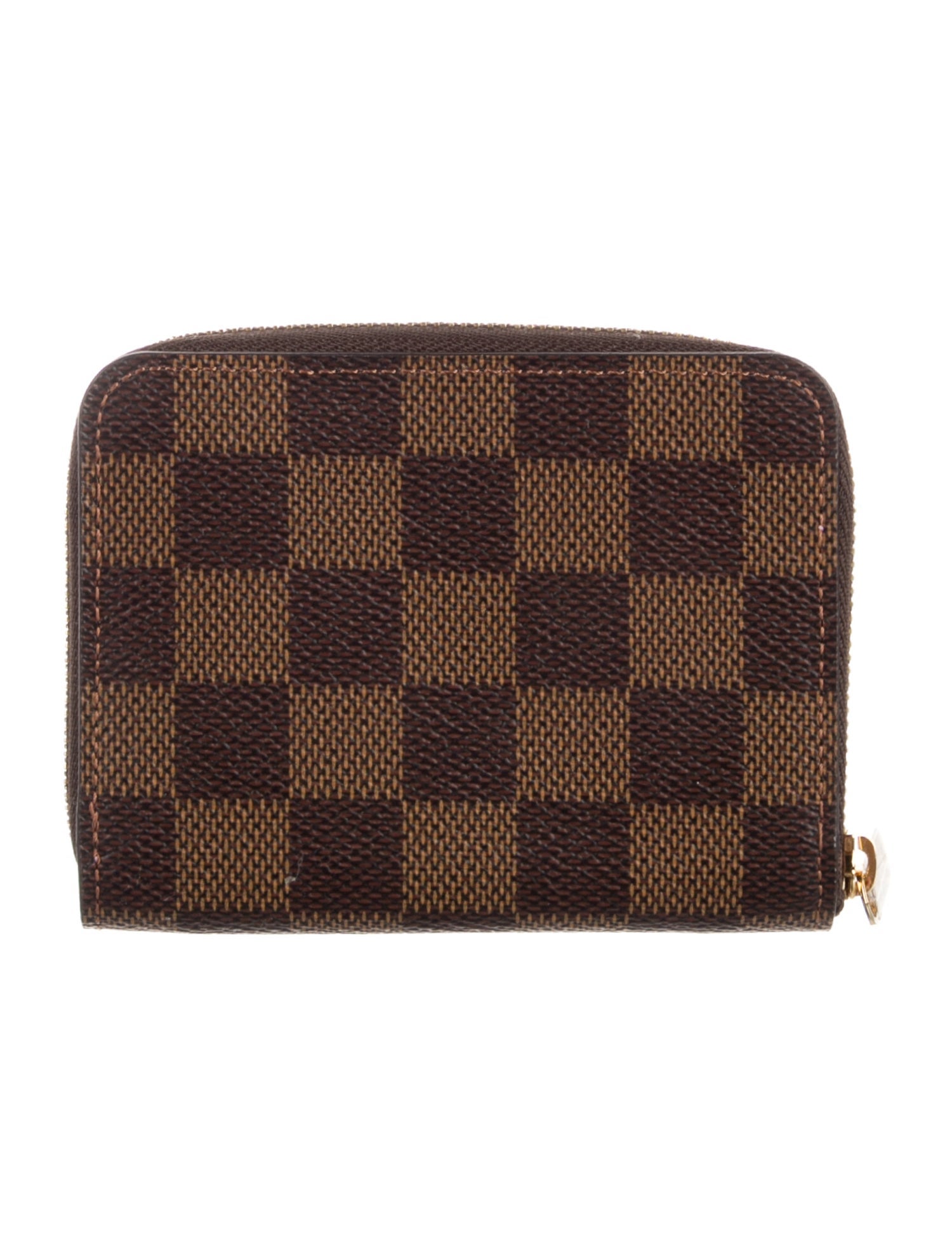 Louis Vuitton Damier Ebene Pattern Coated Canvas Zippy Coin Purse