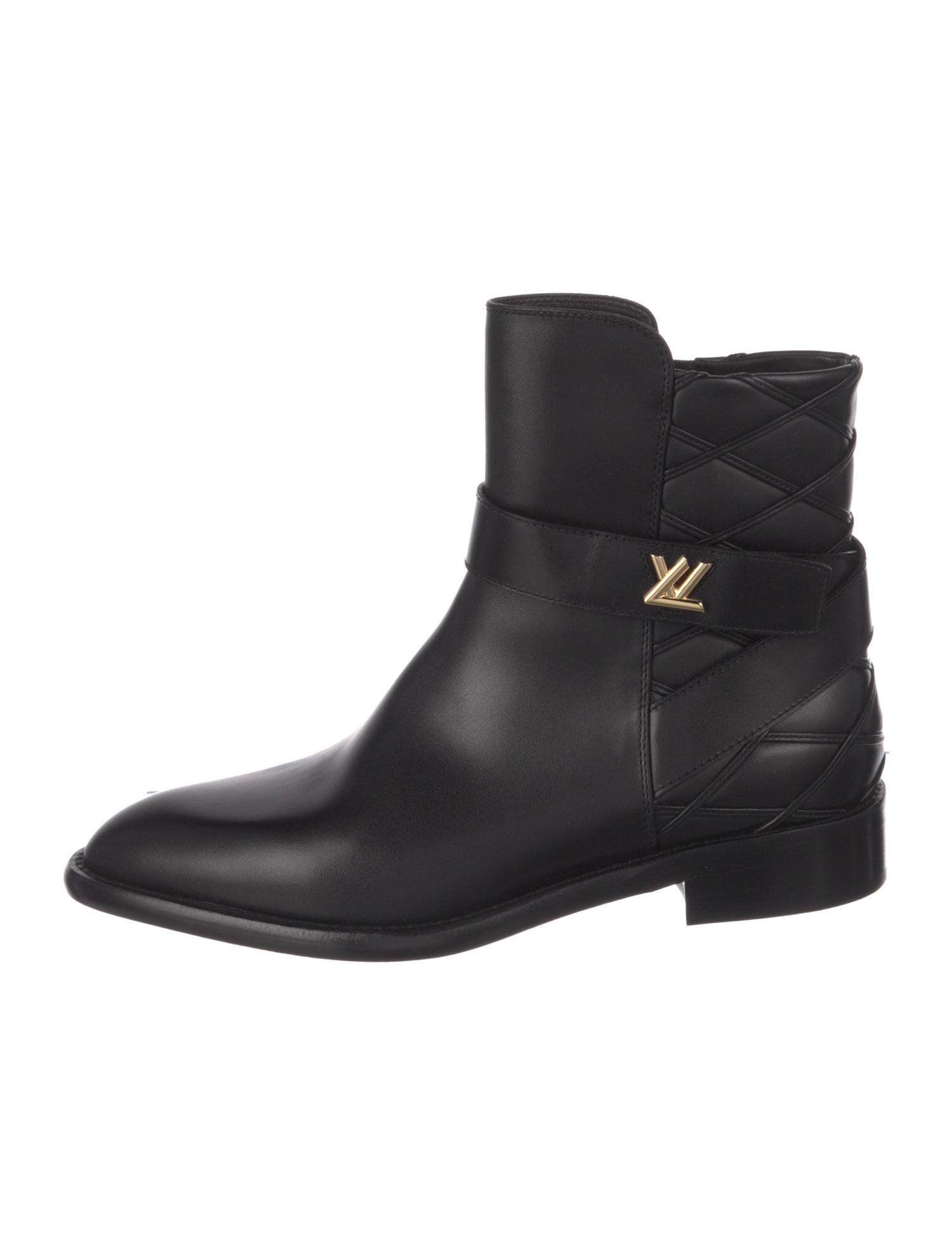 Louis Vuitton LV Monogram Leather Moto Boots