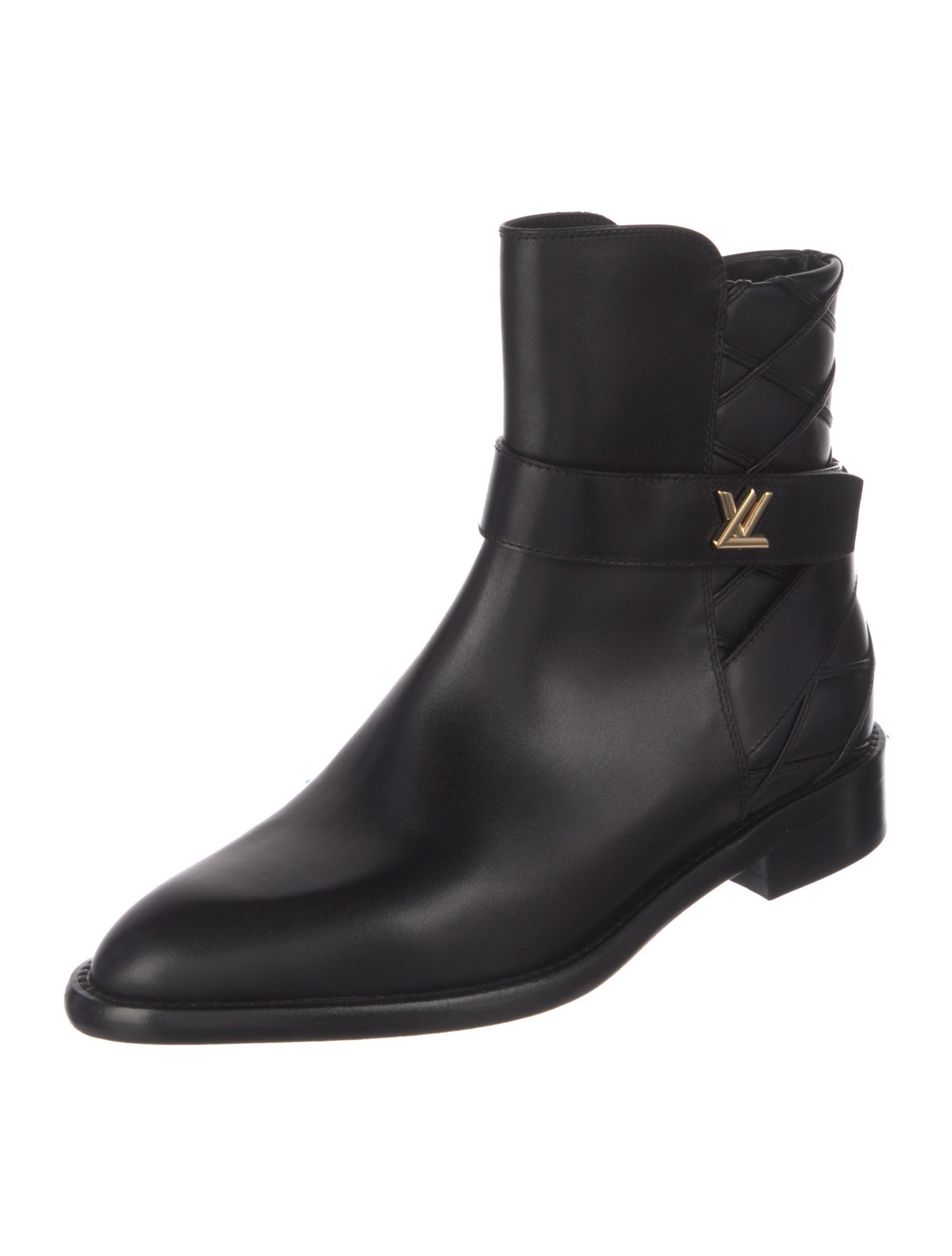 Louis Vuitton LV Monogram Leather Moto Boots