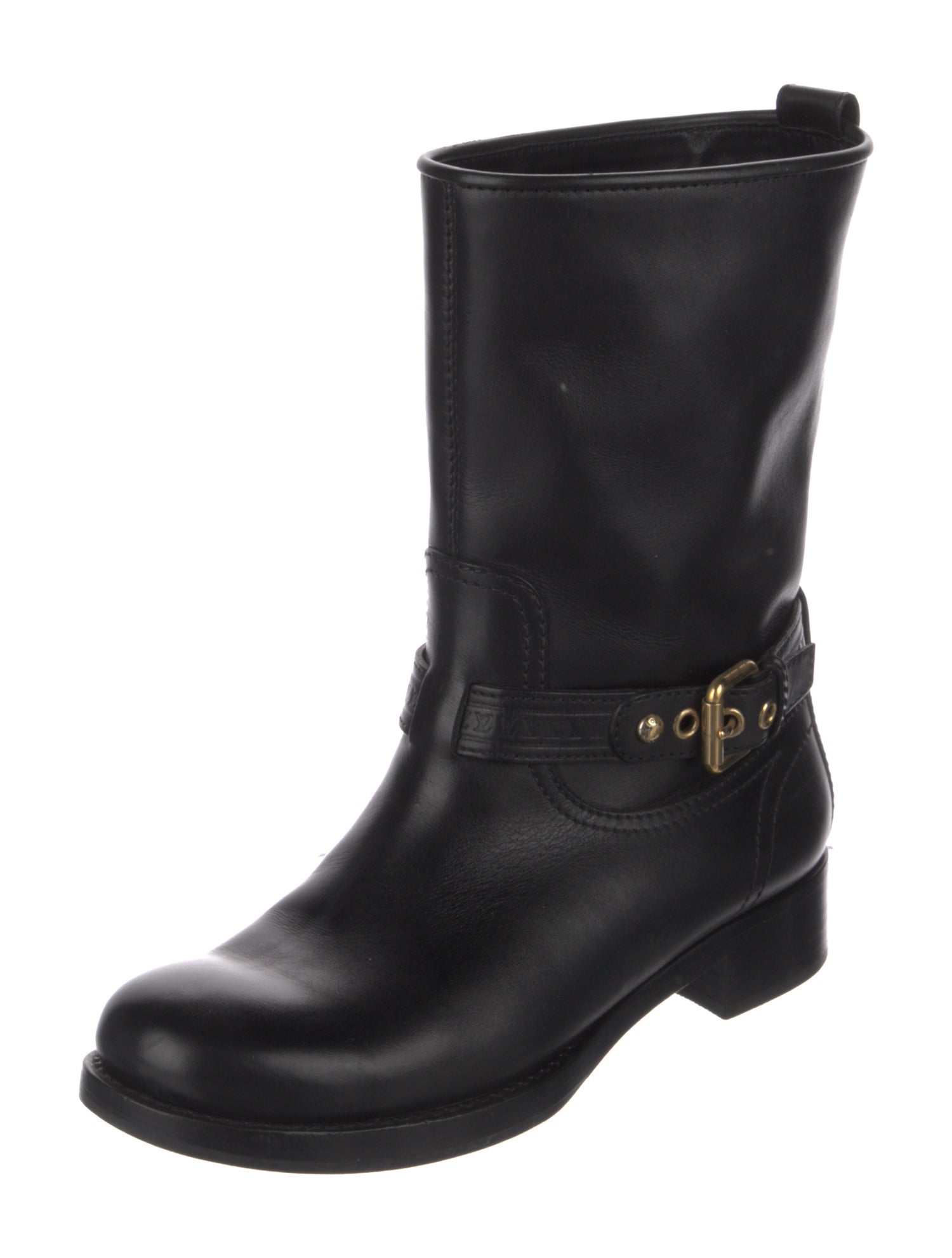 Louis Vuitton LV Monogram Leather Moto Boots