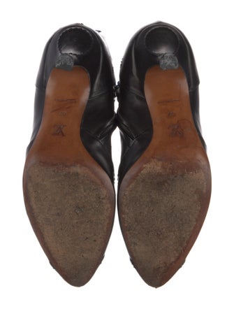 Louis Vuitton Leather Whipstitch Trim Boots