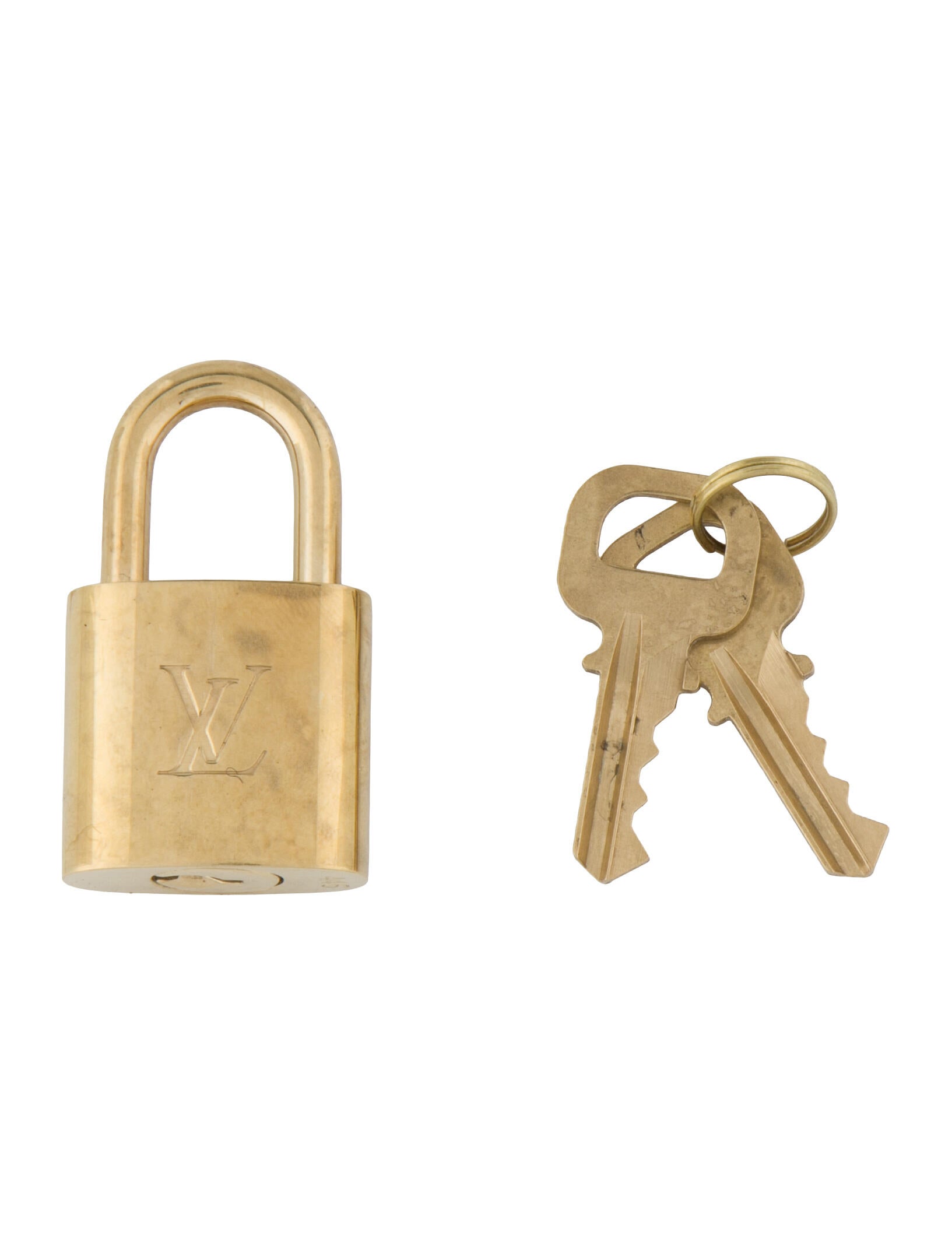 Louis Vuitton Brass Lock & Key Set