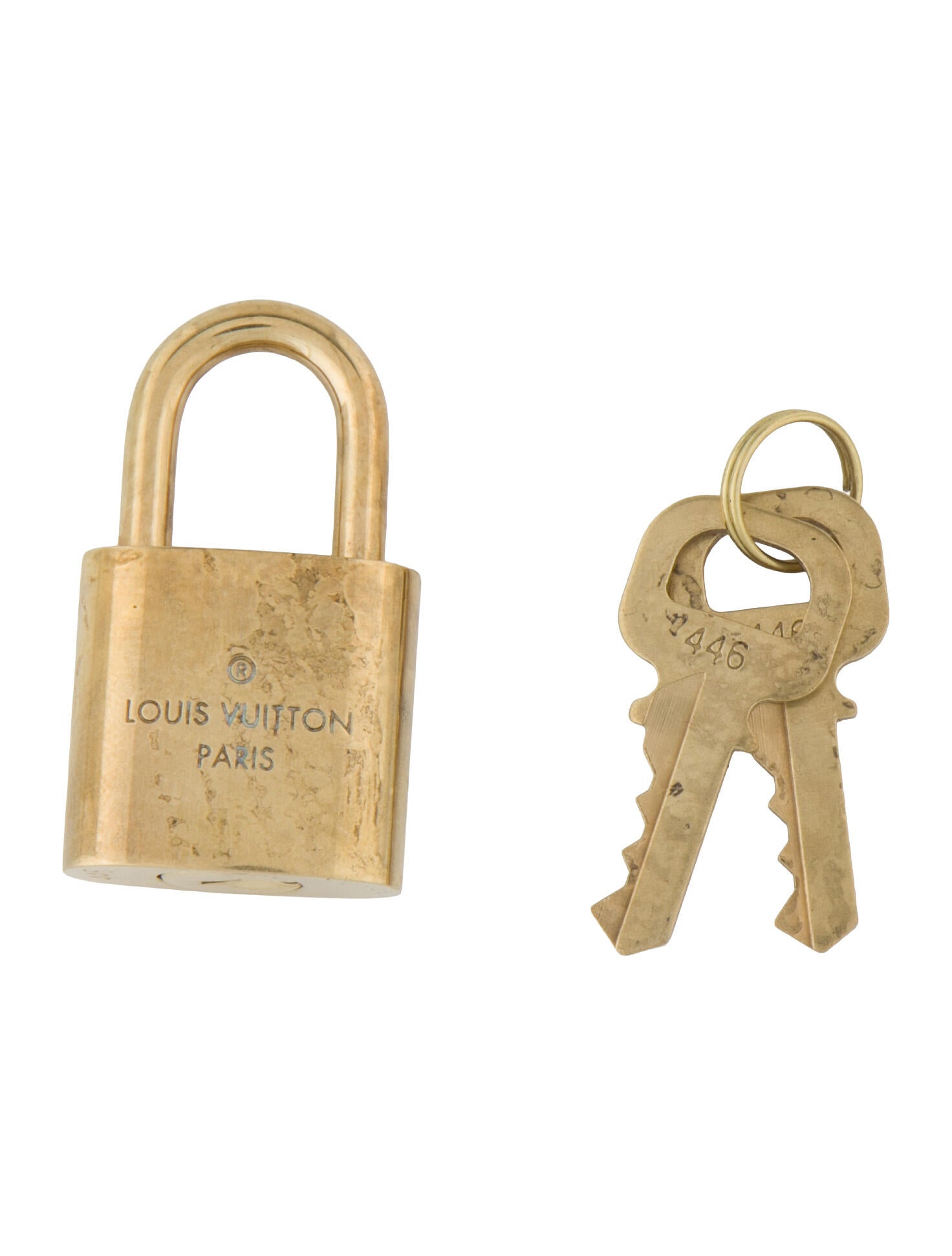 Louis Vuitton Brass Lock & Key Set