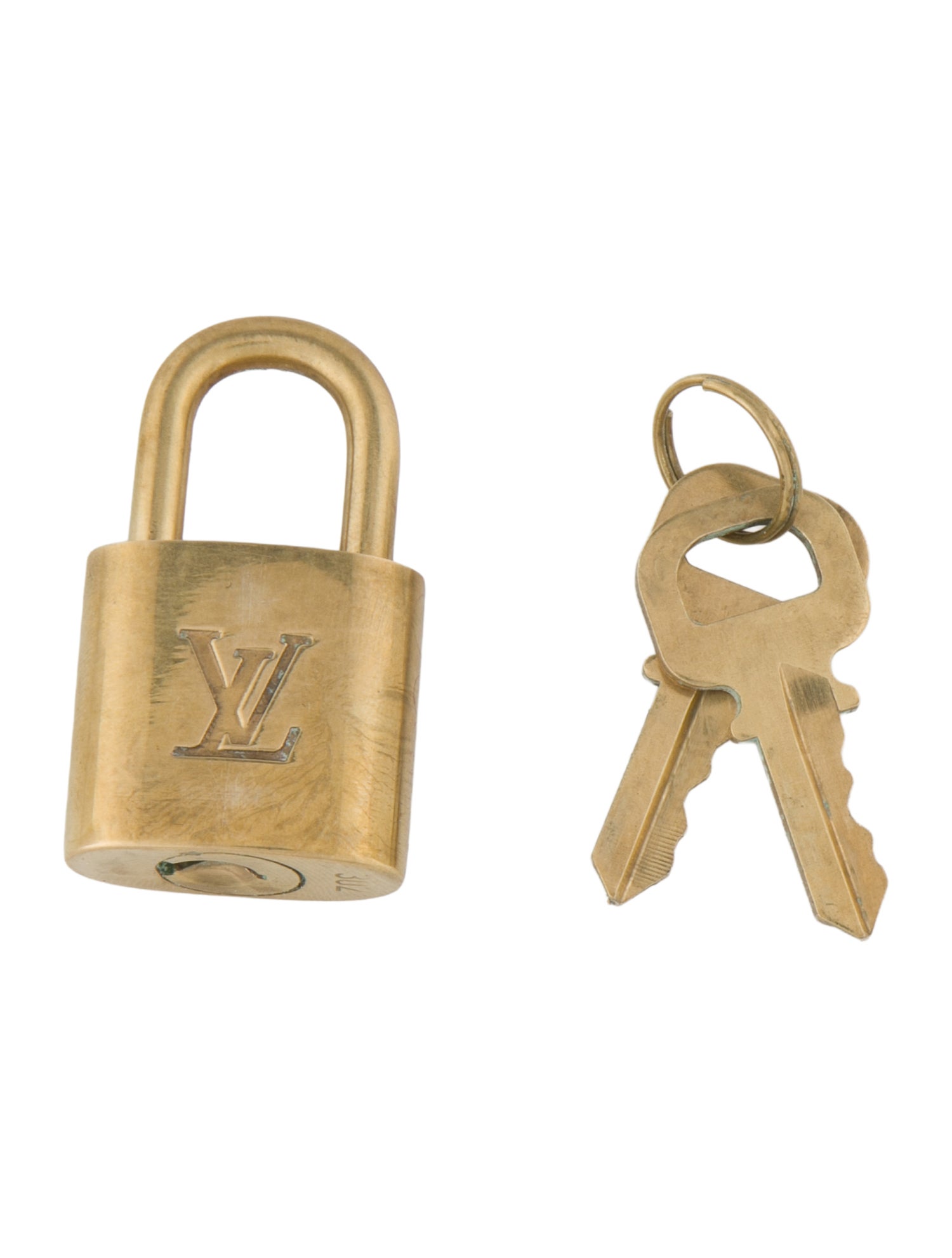Louis Vuitton Brass Lock & Key Set