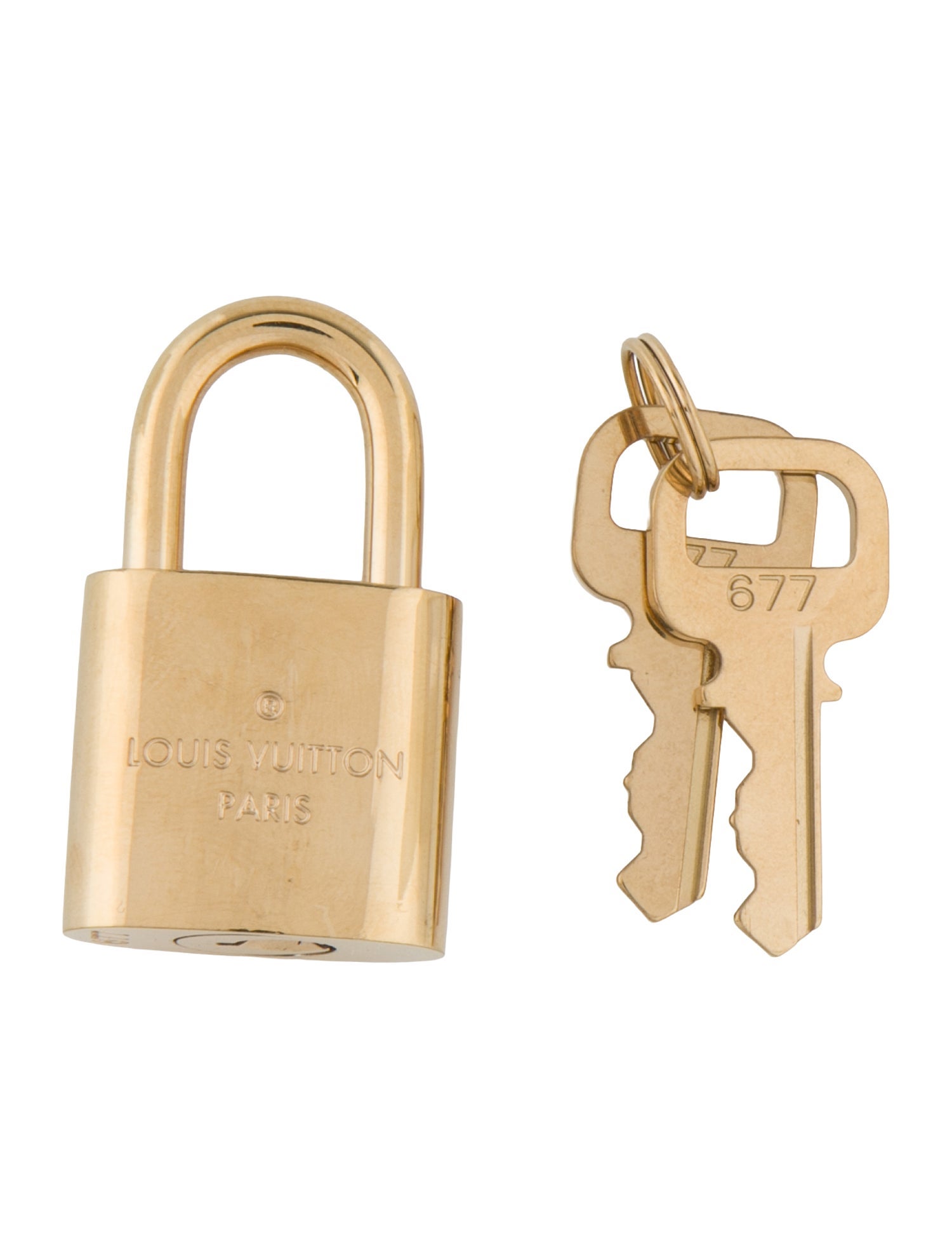 Louis Vuitton Brass Lock & Key Set