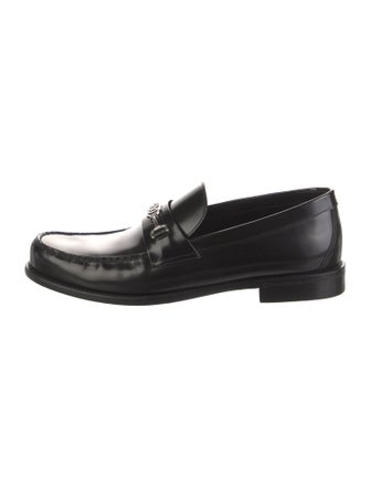 Louis Vuitton Horsebit Accent Leather Dress Loafers