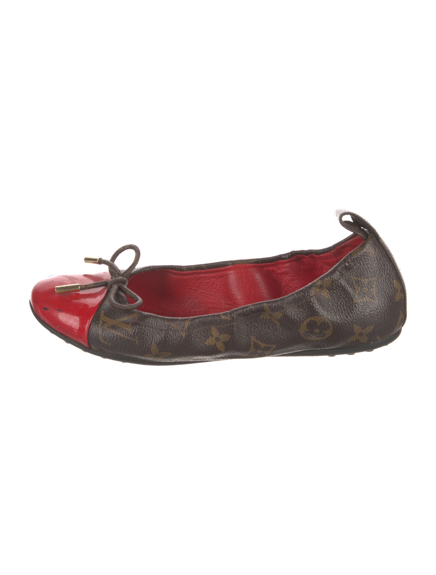 Louis Vuitton LV Monogram Bow Accents Ballet Flats