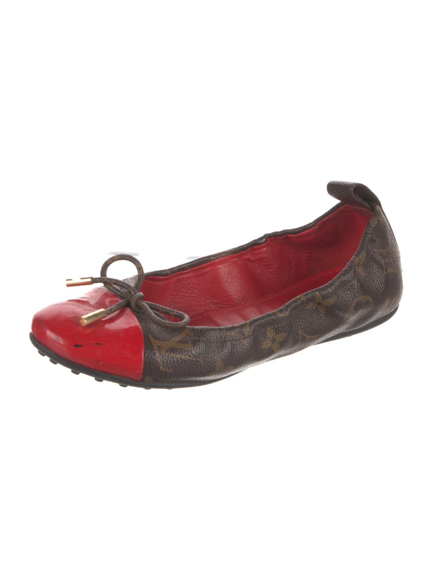 Louis Vuitton LV Monogram Bow Accents Ballet Flats