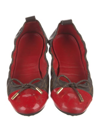 Louis Vuitton LV Monogram Bow Accents Ballet Flats