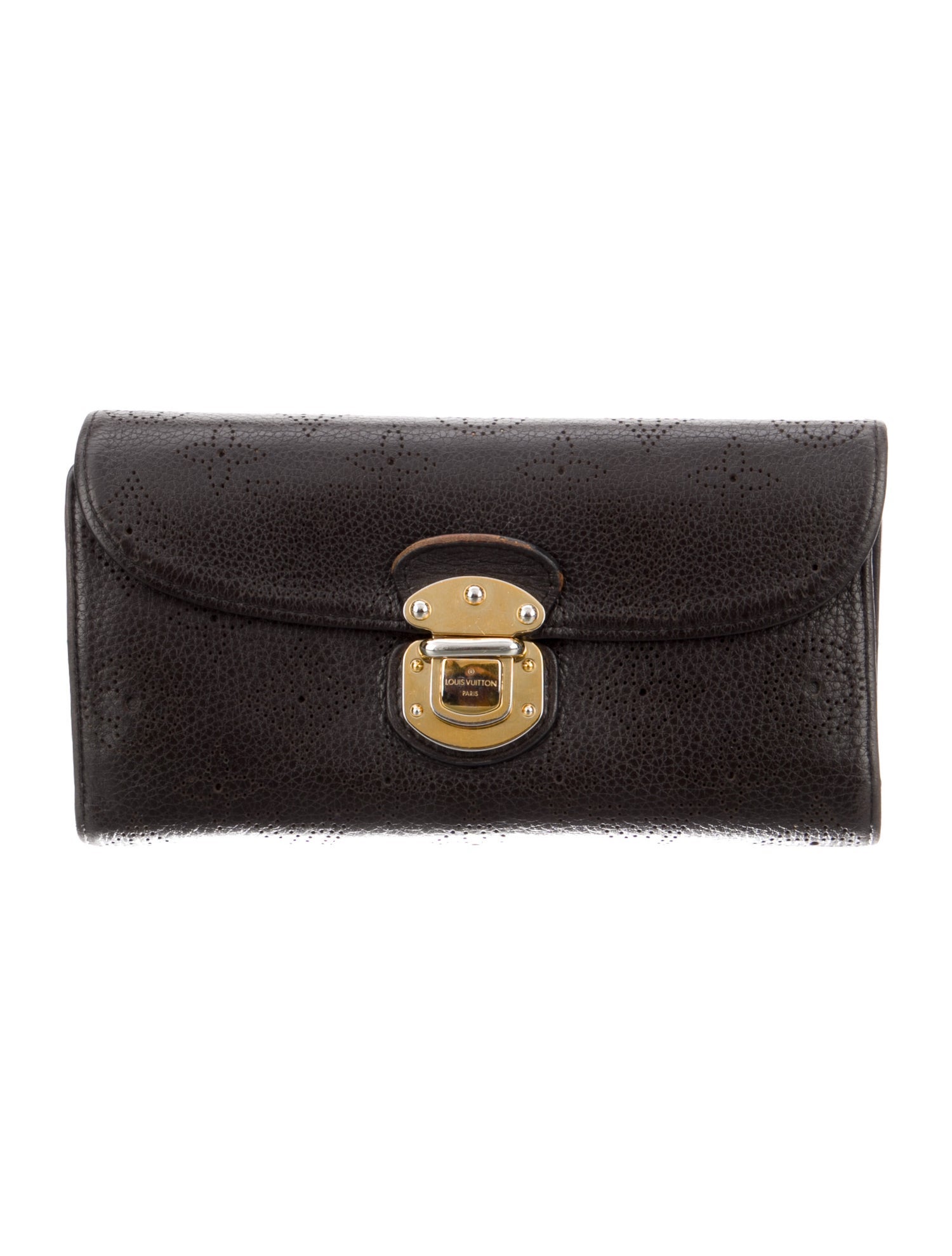 Louis Vuitton Monogram Pattern Mahina Leather Amelia Wallet