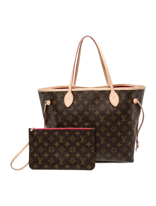 Louis Vuitton LV Monogram Neverfull w/Pouch MM