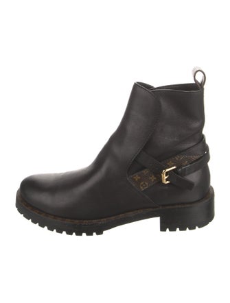 Louis Vuitton LV Monogram Leather Moto Boots