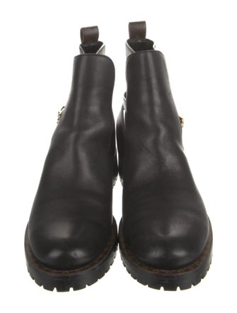 Louis Vuitton LV Monogram Leather Moto Boots