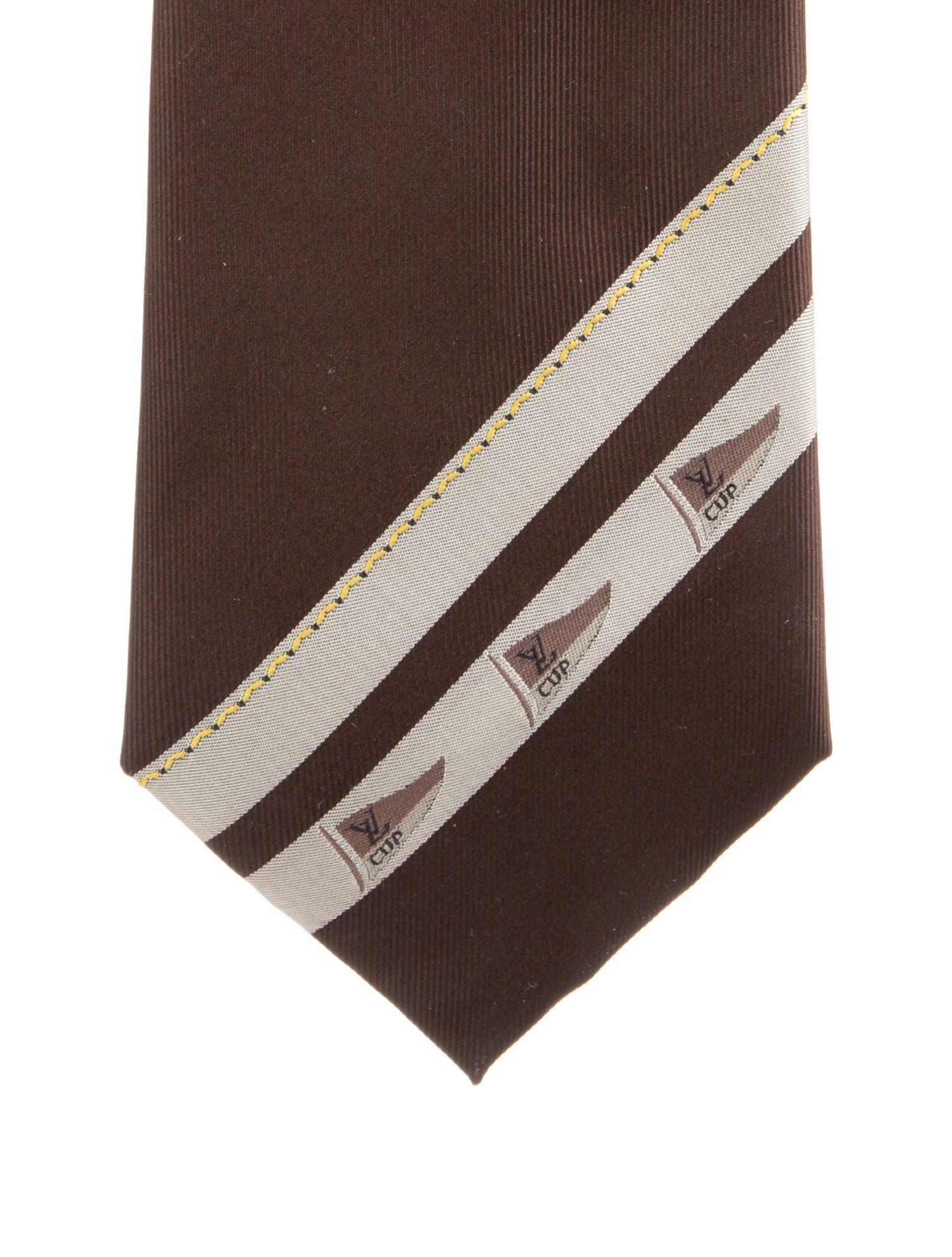 Louis Vuitton Pattern Print Silk Tie