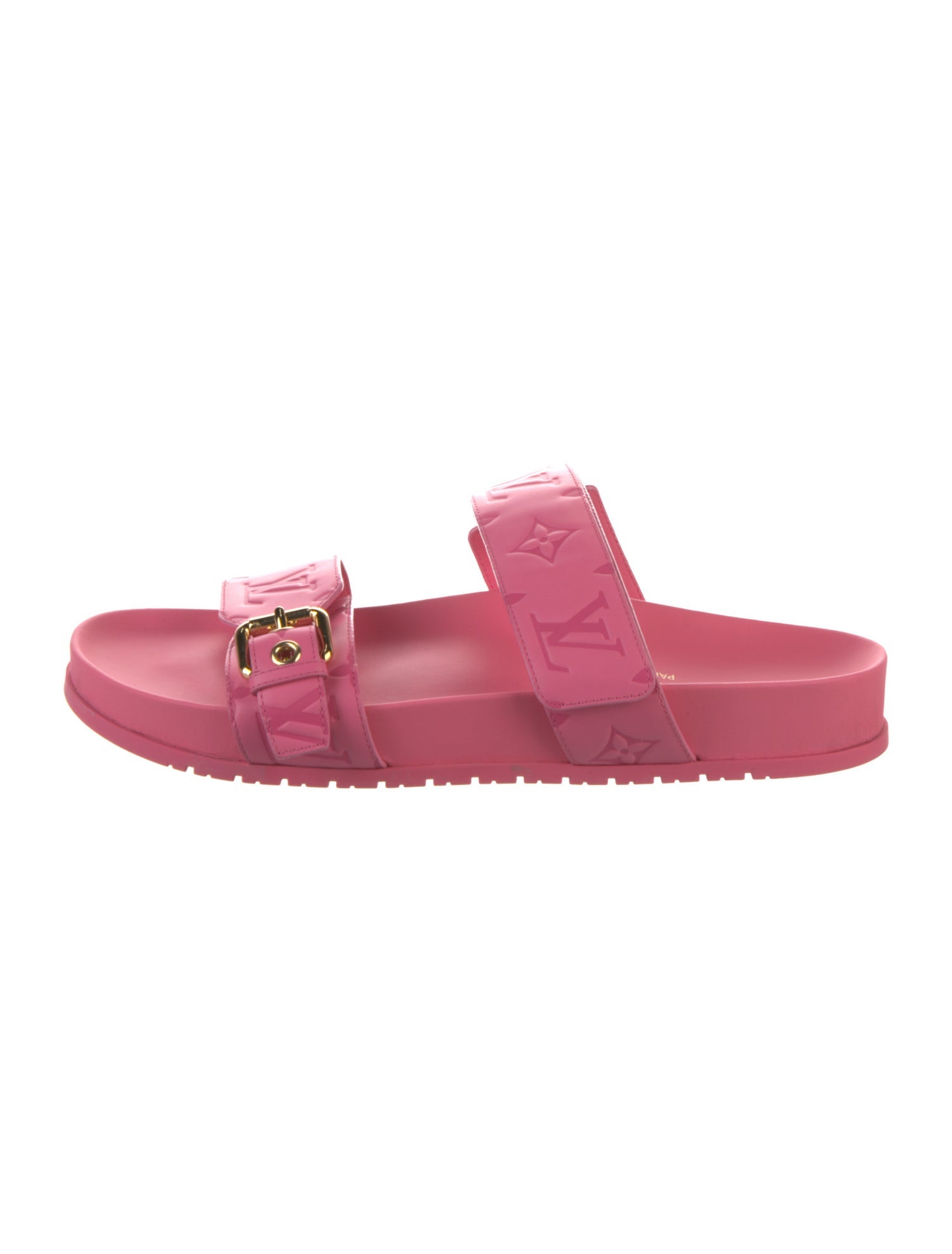 Louis Vuitton LV Monogram Leather Slides