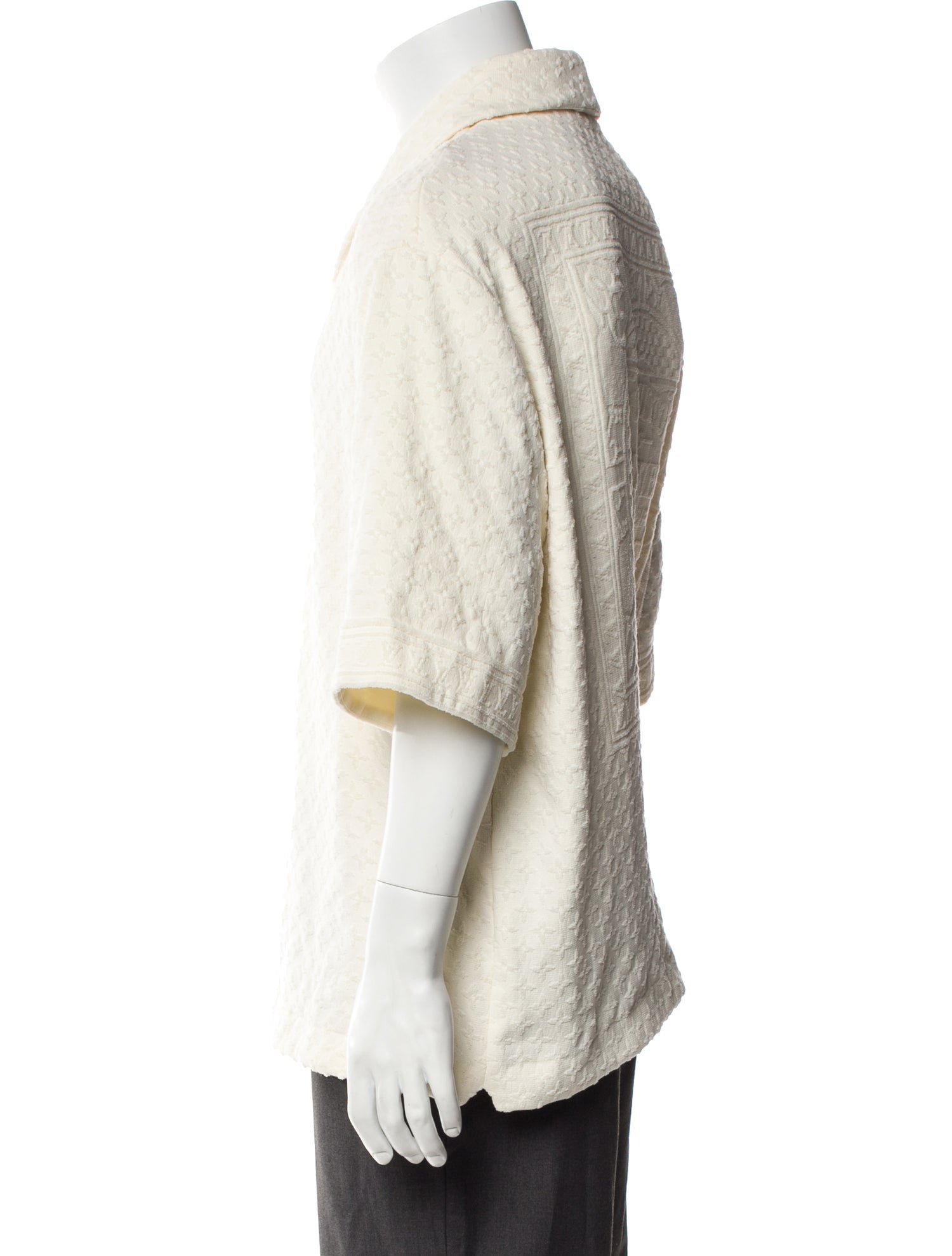 Louis Vuitton Monogram Pattern Three-Quarter Sleeve Shirt