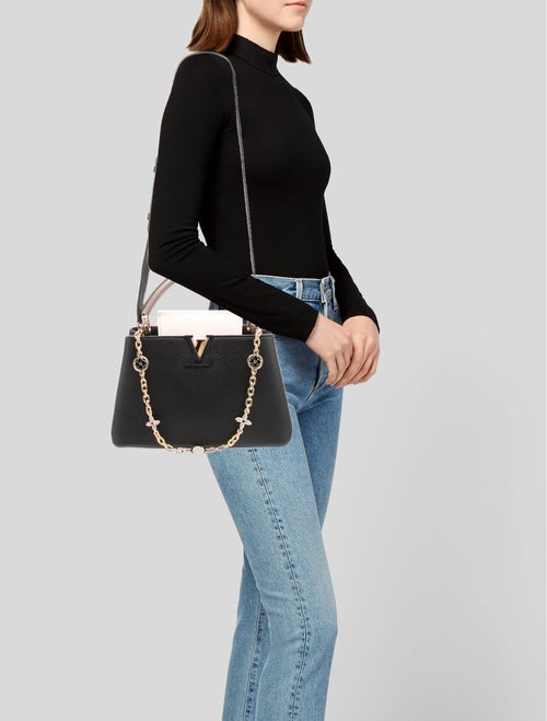 Louis Vuitton Leather Capucines MM